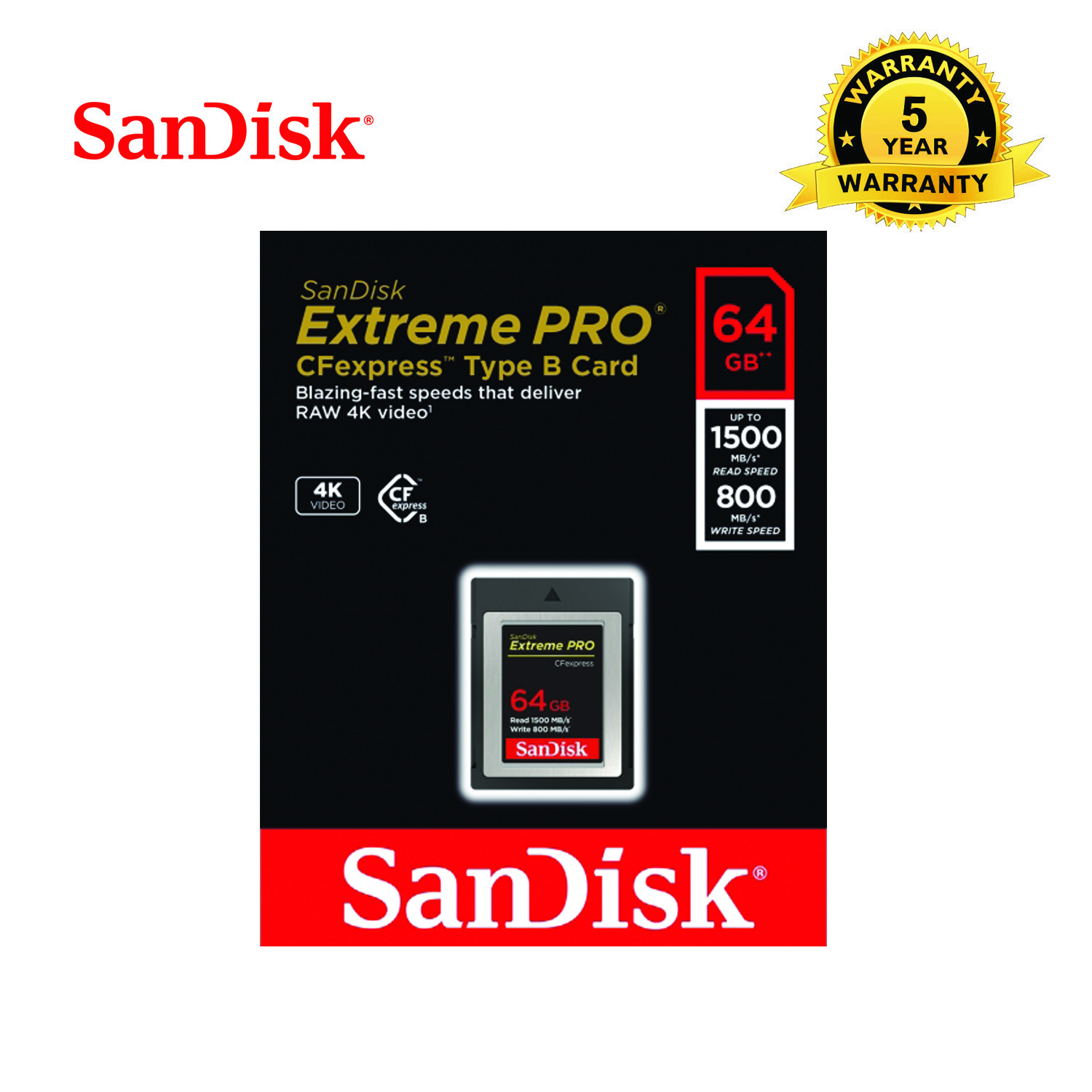 SanDisk 64GB Extreme PRO CFexpress (XQD) Card Type B – AlineLk
