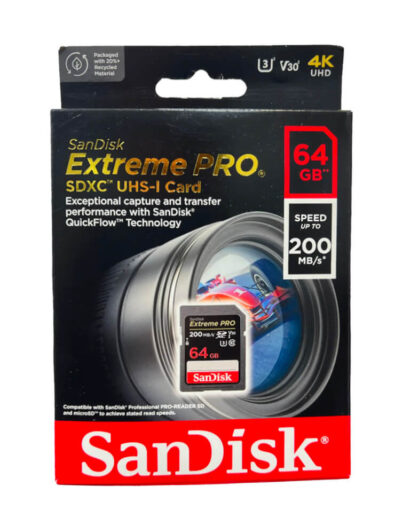 SanDisk 64GB Extreme PRO UHS-I SDXC Memory Card (200 Mb/s)