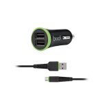 Budi Car charger with USB to Micro USB Cable (17W) - M8J061M-BLK