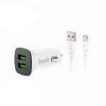 BUDI Car charger with Cable (USB to Micro USB)