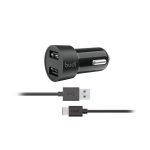 BUDI Car Charger + Type -C Cable - M8J622T (24W)