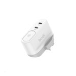 BUDI 40W Dual USB-C Wall Charger with Night-Light (UK Plug)