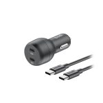 BUDI Dual PD Car Charger USB-C to USB-C (40W) - CC108RTTB