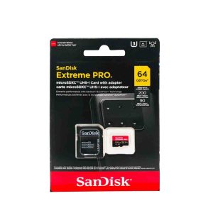 SanDisk -  64GB Extreme Pro MicroSDXC UHS-I 200MB/s Memory Card With Adapter