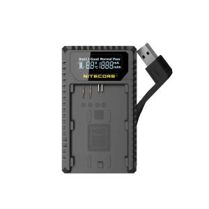 Nitecore UCN1 Dual-Slot USB Travel Charger for Canon LP-E6, LP-E6N, and LP-E8 Lithium-Ion Batteries